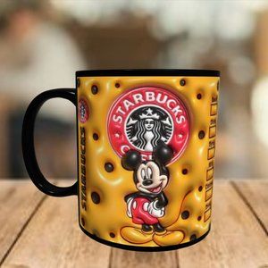 3D Mickey Starbucks Inflated Mug 3D Puffy Mug 3D Puff Mug
